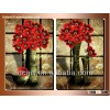 home decro modern acrylic paintings flowers with vase
