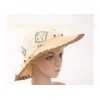 Natural 57cm Raffia Brown Womens Sun Hats , Autumn Paper Sun Hats For Fashion