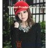 Telescope Crown Fashion Wool Felt Hats Cap  With Chains for Party