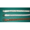 White and Coffee Cloth Belts For Women bronze buckle , length in 100cm - 135cm