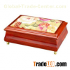 Fabric Tapestry Design Wooden Jewelry Case