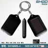 Solar flashlight with side switches