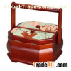 Wood Tapestry Sew Basket Box