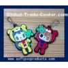 Cute Doll Personalized Custom Key Chains / Plastic Keychains / Silicone Keyring with Logo