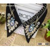 rhinestone false collar vintage beaded neckline choker necklace