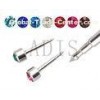 Full - Color Stone Body Piercings Jewelry Ear Stud Earring Without Nickel