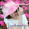 elegant Red / Green Womens Straw Hat For Party / Wedding , straw sun hat