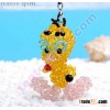 diy 3d beaded bird crystal animal phone charm