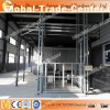 Wall mounted indoor outdoor used guide rail hydraulic cargo lift table