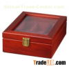 Cherry Wood Watch Box with Glass Display