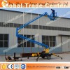 Mobile trailer portable hydraulic articulated boom lift platform