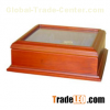 Wooden Watch Jewelry Box with Window Lid