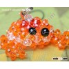 diy 3D beaded crab crystal cell phone charm
