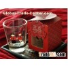 Chinese style Bride and Groom Mini glass cup wedding Engagement favors