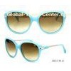 Light Blue Acetate Frame Sunglasses For Girls For Round Face , Stylish