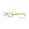 Unisex Metal Optical Frames For Women , Black And Yellow Color Rectangular