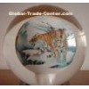 Crystal globe with hand painting inside