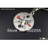 360 Degree Rotating Zinc Airplane keychain Compass Promotional Airplane Keyring logo custom