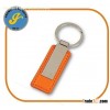 Custom Orange Leather Keychain