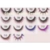 Long Thick Double Handmade Natural False Eyelashes Colored With Diamond