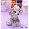 3d handmade beaded dog cut 2013 animal crystal charm