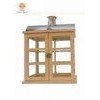 Outdoor Glass Panes Small Contemporary Wooden lantern candle holder