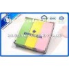 Green / Yellow / Pink  Memo Sticky Notes In Clear PVC Case For Students