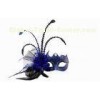 Mens Beautiful Blue Feather Masquerade Mask For Christmas Party