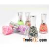Pretty Plum Flower Glitter Nail Polish