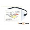 PVC Plastic Open Travel luggage tag, Conference Name Badge Holders with sticker 30332