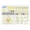 Professional Gold Foil Body Art Stickers Tattoos For Summer