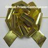 5 Inch Dia Gold Iridescent / Metallic Pom Pom ribbon bow for valentine's flower packing