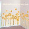 Unique Nontoxic Decorative Yellow Flower Wall Sticker F065