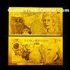 Pure 24k Gold 10 Pound Gold foil banknote England Bank TEN pounds