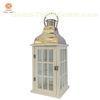 Modern Glass Panes Classic Style Wood Candle Lantern Holder for villa gardern