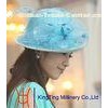 Summer Spring Grey / Blue packable beach vintage straw hats With big flowers