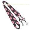 Customizable Red Dye Sublimation Lanyards With Half Metal / Plastic Buckle