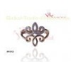 High Polished Flower Shaped Micro Pave White Zircon Yellow Gold Plated 925 Sterling Silver Ring