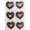 Custom Heart Shaped Stickers Pink Glitter For Valentines Day