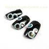 beautiful Black Fingers Fake Nails cool For mens , Full Cover Type