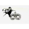 Luxury Half Face Masquerade Masks With Gold / White Pattern