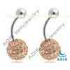 316L Surgical Steel Banana Belly Ring Ferido Ball / Piercing Jewelry With Non - Toxic