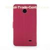 Slim Pink PU Nokia X / X+ Leather Mobile Phone Case , Smart Phone Covers