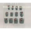 Natural Adult Fingers Fake Nails , Navy blue pattern False nail