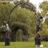 bronze children sculpture of children playing