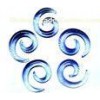 Spiral Glass body Piercing Jewelry 8 Gauge plug ear piercings