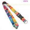 Heat Transfer Print Dye Sublimation Lanyards , Flat Polyester Lanyard