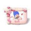 Customized Plush Studded Pig and baer Photo Frame for Home Decoration