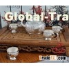 Silver Tea Set - Four Flowers Loop-handled Tea Set