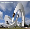 outdoor large stainless steel sculpture
